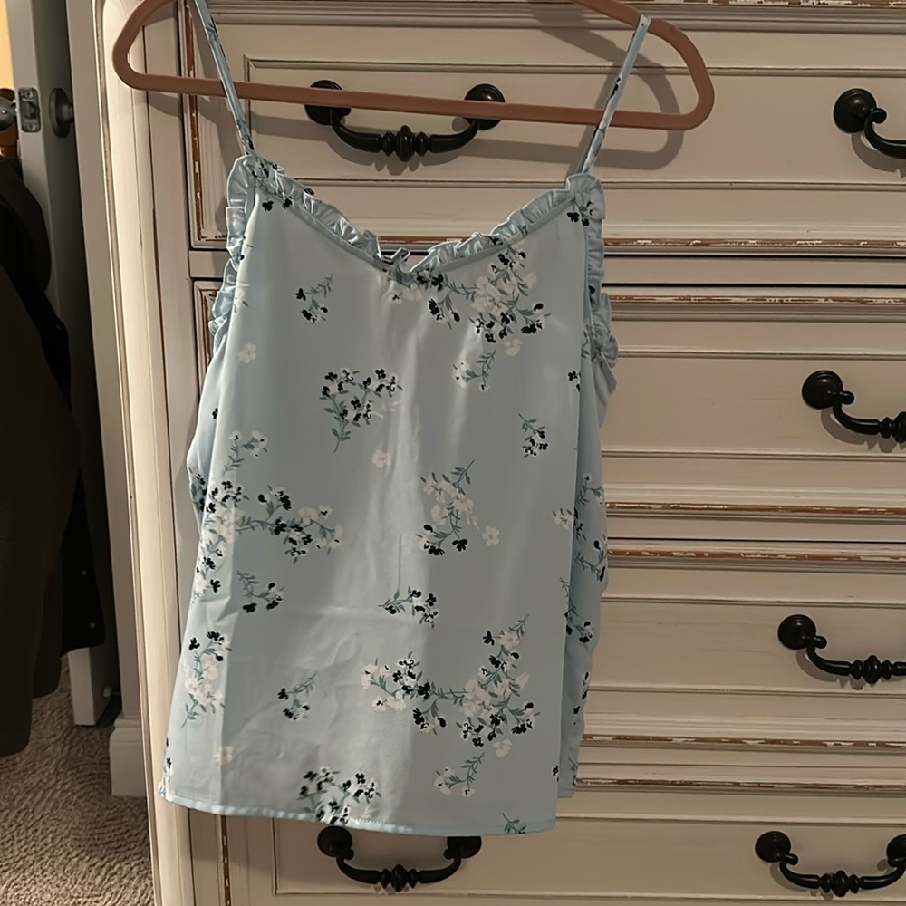 Brand new with tag beautiful light blue floral Cami